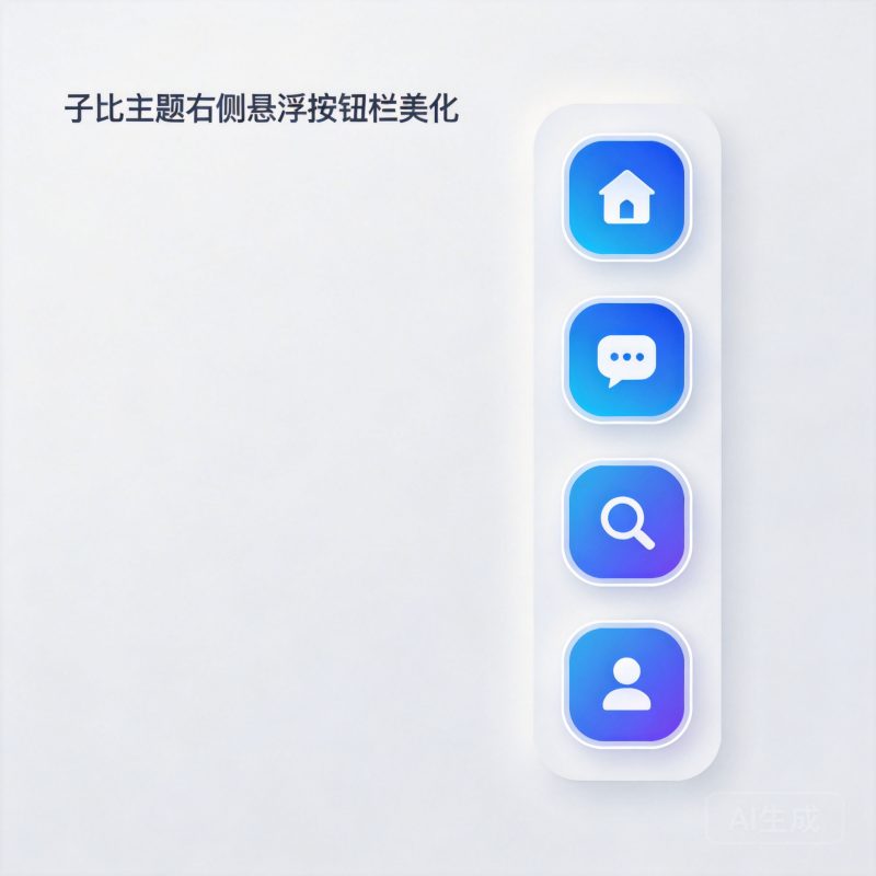 子比主题右侧悬浮按钮栏美化-轩逸博客