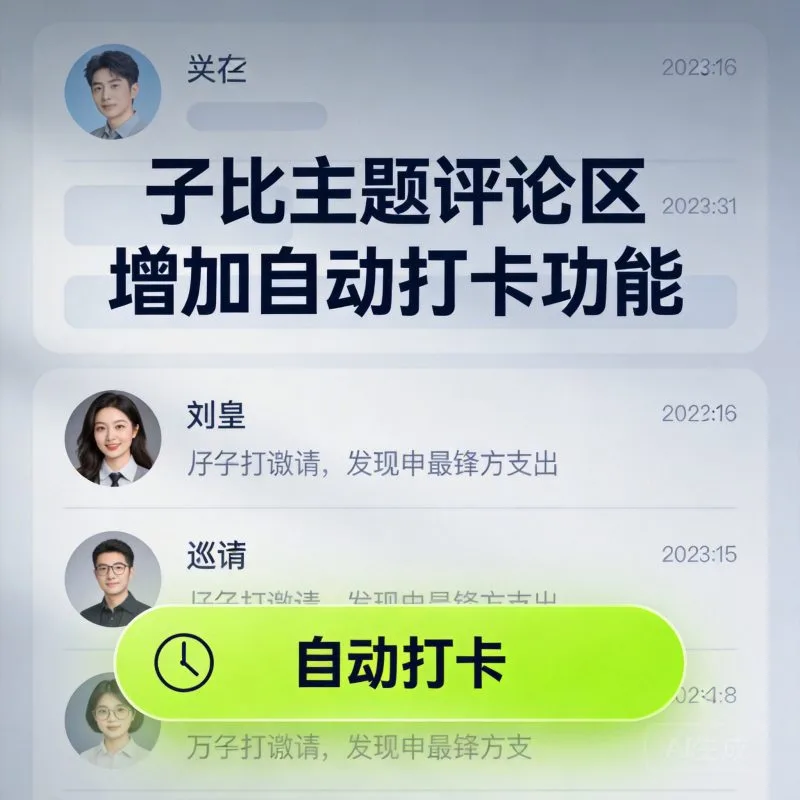 子比主题评论区增加自动打卡功能-轩逸博客