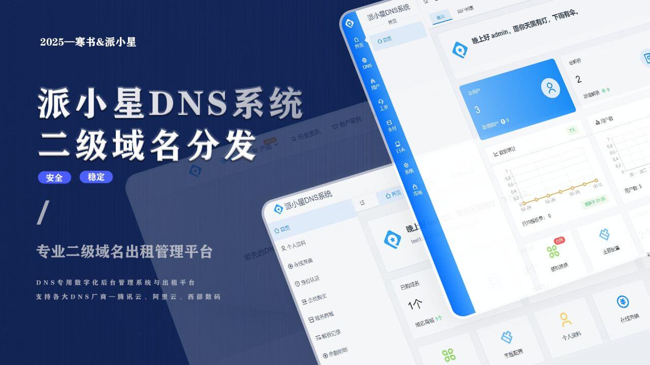 2025派小星DNS二级域名分发系统-轩逸博客