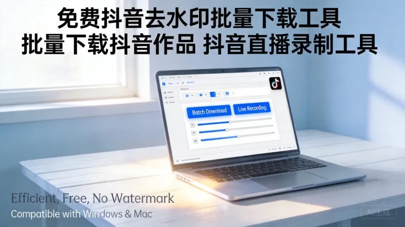 免费抖音去水印批量下载工具 批量下载抖音作品 抖音直播录制工具-轩逸博客